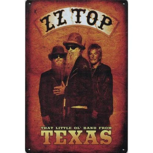 Wandbord Concert - ZZ Top That Little Ol Band From Texas, Verzamelen, Muziek, Artiesten en Beroemdheden, Poster, Artwork of Schilderij