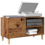 vidaXL Platenkast 84,5x38x48 cm bewerkt hout oud houtkleurig, Verzenden, Nieuw