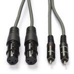 2 x XLR naar Tulp kabel, Verzenden, Nieuw
