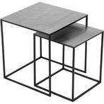 Bijzettafel - Trion Tashi - 2-delig - Vierkant -, Huis en Inrichting, Ophalen of Verzenden, Nieuw, Metaal