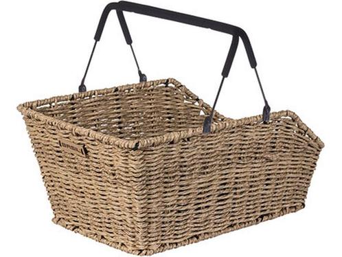 Basil Cento Rattan Look - Fietsmand Achterop - Inclusief, Fietsen en Brommers, Fietsaccessoires | Fietsmanden, Zo goed als nieuw