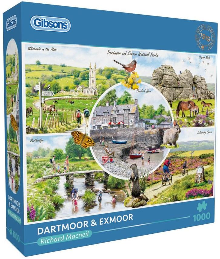 Richard Macneil - Dartmoor & Exmoor Puzzel (1000 stukjes) |, Hobby en Vrije tijd, Denksport en Puzzels, Nieuw, Verzenden