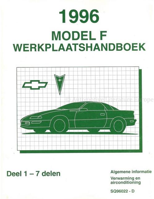 1996 CHEVROLET CAMARO | PONTIAC FIREBIRD WERKPLAATSHANDBOEK, Auto diversen, Handleidingen en Instructieboekjes