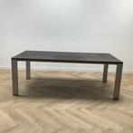 ARCO design tafel, 210x105 cm, donker/bruin hout - grijs, Ophalen of Verzenden, Gebruikt, Bureau