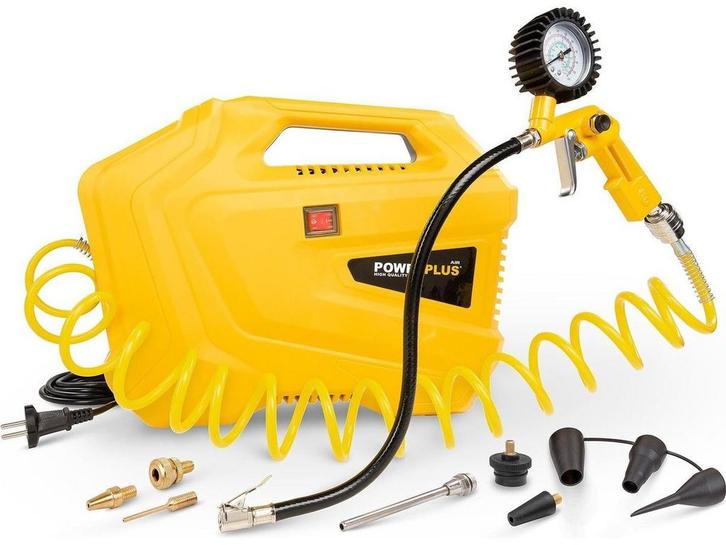 Powerplus POWX1706 - Draagbare Compressor - 1100W - 8 bar -, Doe-het-zelf en Verbouw, Compressors, Zo goed als nieuw, Verzenden