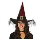 Halloween Heksenhoed Sluier Rood, Hobby en Vrije tijd, Feestartikelen, Verzenden, Nieuw