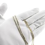 Bicolor gouden Figaro schakel ketting | 47 cm, Ophalen of Verzenden, Gebruikt, Overige kleuren, Goud
