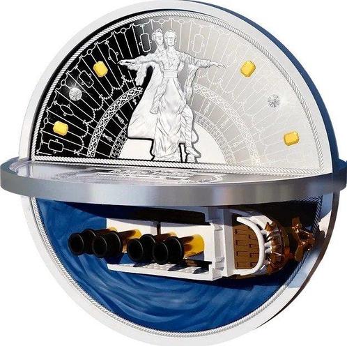 Niue. 5 Dollars 2022 Titanic 3D, 2 Oz (.999) Proof (Zonder, Postzegels en Munten, Munten | Europa | Niet-Euromunten