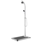 vidaXL Buitendouche met grijze basis 220 cm aluminium, Tuin en Terras, Verzenden, Nieuw