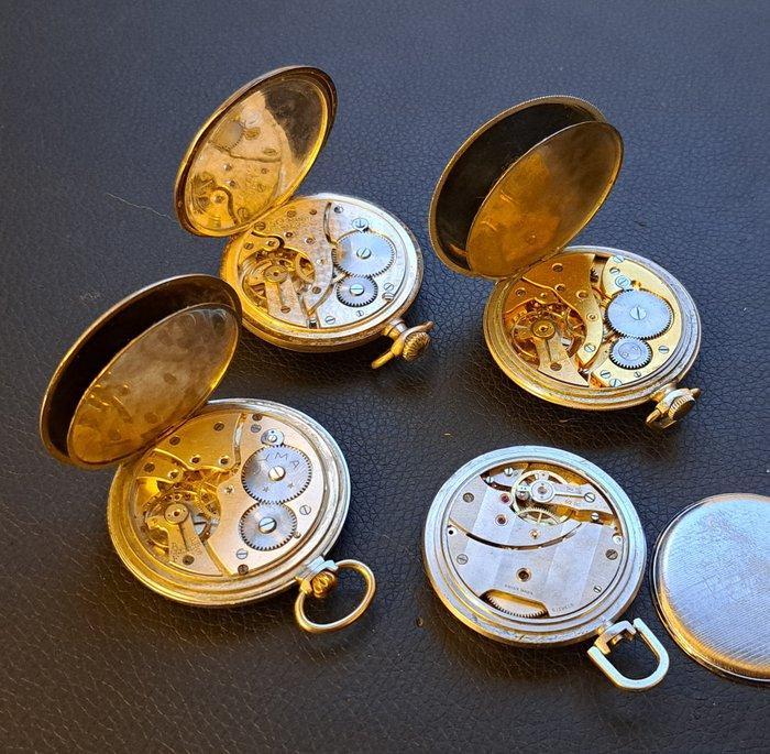Cyma, Medana e.a. - 4 vest zakhorloges - 1900-1949, Antiek en Kunst, Antiek | Klokken