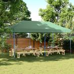 vidaXL Partytent inklapbaar pop-up 580x292x315 cm bruin, Verzenden, Nieuw, Partytent