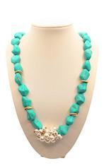 Zonder Minimumprijs - Halsketting Verguld, Zilver Turquoise, Sieraden, Tassen en Uiterlijk, Kettingen, Nieuw