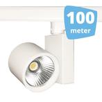 100x 30W LED Track Spot Spirit Wit 3500K Warmwit + 100m