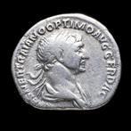 Romeinse Rijk. Trajan (98-117 n.Chr.). Denarius Roma - Genio, Postzegels en Munten, Munten | Europa | Niet-Euromunten