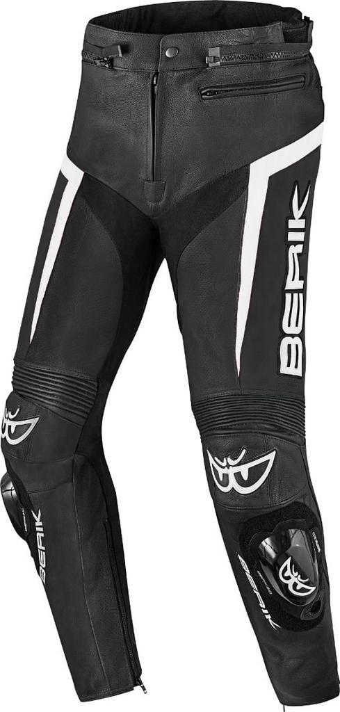 Berik Misle Zwart Wit Leren Motorbroek, Motoren, Kleding | Motorkleding, Heren, Nieuw met kaartje, Broek | leer, Verzenden