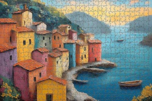CoCo - Jigsaw Houses - XXL, Antiek en Kunst, Kunst | Schilderijen | Modern