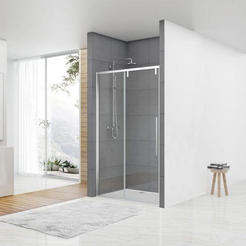 Nisdeur Van Rijn ST06 Schuifdeur Met Vaste Wand 180x200 cm 8, Doe-het-zelf en Verbouw, Sanitair, Douche, Nieuw, Chroom, Ophalen of Verzenden