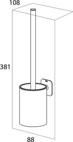 Tiger Colar - Wc borstel met houder - Zonder te boren, Huis en Inrichting, Badkamer | Badtextiel en Accessoires, Verzenden, Nieuw