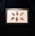 Neolithisch Jasper Verzamelpunt de flèche Biface kader, Antiek en Kunst