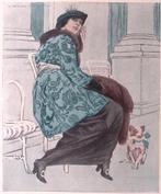 Matchende hond (lijst optie, antiek-woonaccessoires), Verzenden
