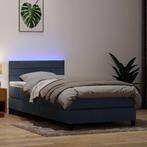 vidaXL Boxspring met matras fluweel donkergrijs 80x220 cm, Huis en Inrichting, Slaapkamer | Bedden, Verzenden, Nieuw, Grijs, Stof