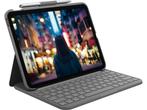 Logitech Slim Folio - Tablettoetsenbord - Geschikt voor iPad, Computers en Software, Apple iPads, Verzenden, Zo goed als nieuw