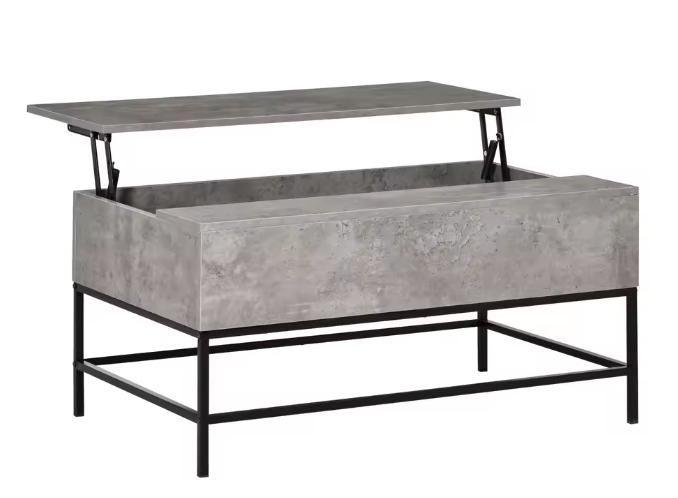Hefsalontafel Cementgrijs – Met Verborgen Opbergruimte, Huis en Inrichting, Tafels | Salontafels, Nieuw, Verzenden