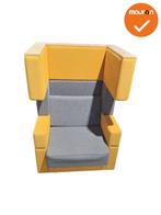 Akoestische design Fauteuil - Oranje / grijs - refurbished, Vergader- of Presentatieruimte, Ophalen of Verzenden, Gebruikt, Stoel
