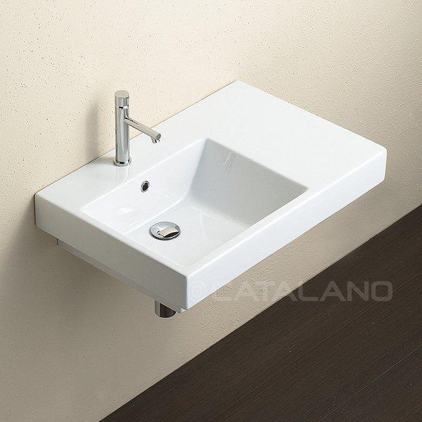 Catalano Zero Domino SX 75 x 50 cm keramische Wastafel, Doe-het-zelf en Verbouw, Sanitair, Bad, Nieuw, Ophalen of Verzenden