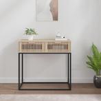 vidaXL Wandtafel 80x30x75 cm bewerkt hout en ijzer, Verzenden, Nieuw