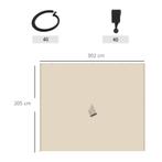 Paviljoen Zijpanelen 3x3m, 302L X 205H Cm, Met Haken, C-Ring, Verzenden, Nieuw