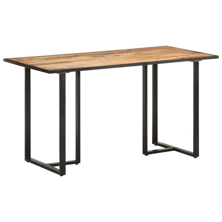 vidaXL Eettafel 140 cm ruw mangohout, Huis en Inrichting, Tafels | Eettafels, Nieuw, Verzenden