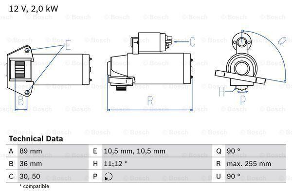 Startmotor / Starter FORD TOURNEO CUSTOM,V362 (2.2 TDCi), Auto-onderdelen, Motor en Toebehoren, Nieuw, Ophalen of Verzenden