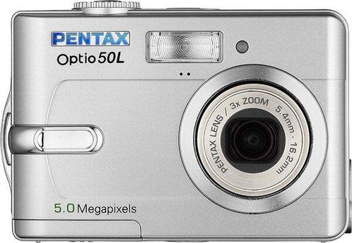Pentax Optio 50L Digitale Compact Camera - Zilver, Audio, Tv en Foto, Fotografie | Lenzen en Objectieven, Zo goed als nieuw, Verzenden
