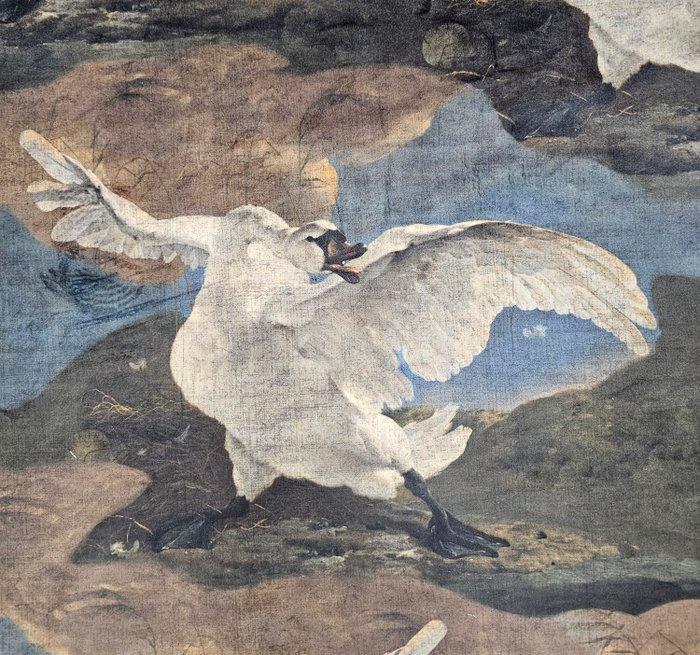 Arazzo Il cigno minacciato Jan Asselijn in Velluto Deluxe, Antiek en Kunst, Curiosa en Brocante
