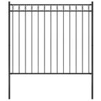 vidaXL Tuinhek 1,7x1,5 m staal zwart, Verzenden, Nieuw, IJzer, 2 meter of meer