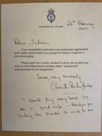 Queen Camilla - Signed Letter from Camilla Parker Bowles,, Verzamelen, Nieuw