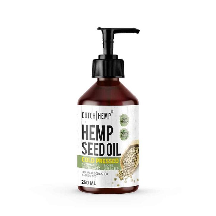 Dutch Hemp CBD hennepzaadolie full spectrum 250 ml 250 mg, Sport en Fitness, Gezondheidsproducten en Wellness, Nieuw, Verzenden