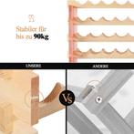 COSTWAY Wijnrek houten stapelbaar, flessenrek voor 72 flesse, Huis en Inrichting, Woonaccessoires | Wijnrekken, Verzenden, Zo goed als nieuw