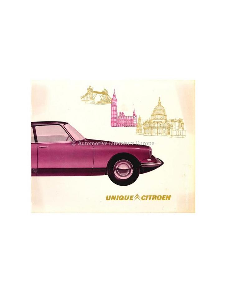 1963 CITROEN DS 19 / ID 19 PROGRAMMA BROCHURE ENGELS, Boeken, Auto's | Folders en Tijdschriften