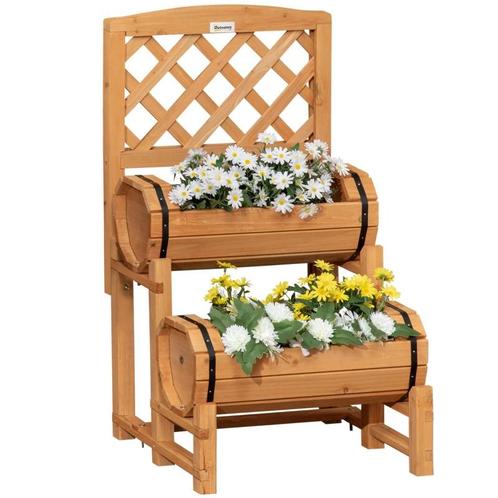 TRUUSK Verhoogd Bed In Rustiek Design, Plantenbak, Incl. Tra, Tuin en Terras, Bloembakken en Plantenbakken, Nieuw, Verzenden