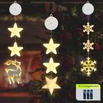 Kerstverlichting Raam Rendier, Sneeuwvlokken, Sterren -, Diversen, Verzenden, Nieuw