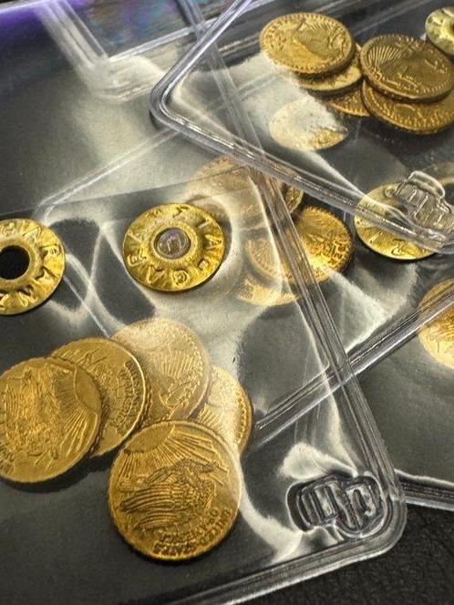 Wereld. Set 55 Mini Monete USA Placcate in Oro (8k) –, Postzegels en Munten, Munten | Europa | Niet-Euromunten