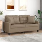 vidaXL Tweezitsbank met sierkussens 140 cm kunstleer, Huis en Inrichting, Verzenden, 150 tot 200 cm, Leer, Nieuw