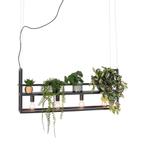 Industriële hanglamp zwart met 4-lichts rek - Cage Rack, Huis en Inrichting, Lampen | Hanglampen, Nieuw, Overige materialen, Industrieel