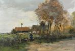 W.G.F. Jansen (1871-1941) - Boerenerf, Antiek en Kunst, Kunst | Schilderijen | Klassiek