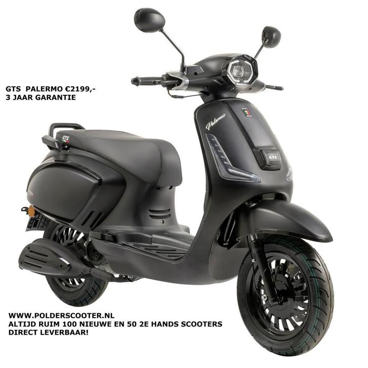 GTS PALERMO SCOOTER /LEVERBAAR 25 OF 45 KM/RUIM/KWALITEIT!, Fietsen en Brommers, Scooters | Overige merken, Nieuw, Ophalen