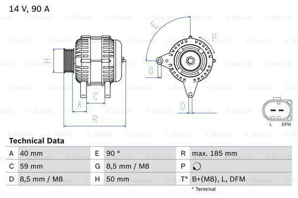 Dynamo / Alternator VOLKSWAGEN TRANSPORTER T4 (2.0), Auto-onderdelen, Motor en Toebehoren, Nieuw, Ophalen of Verzenden