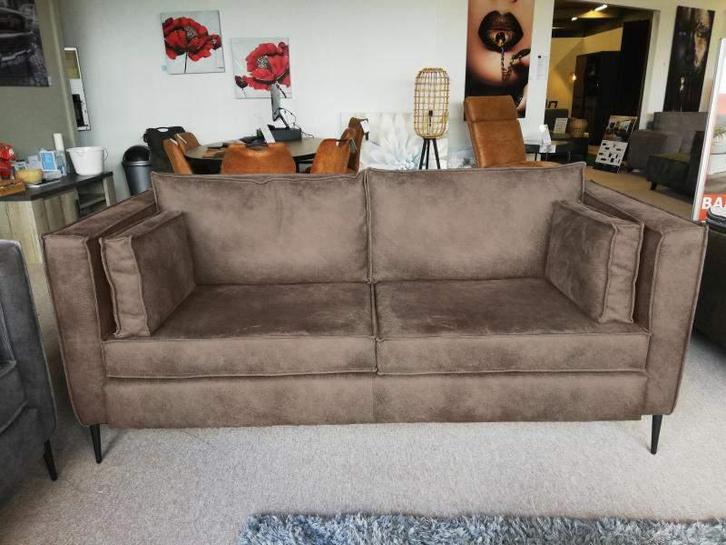 Borne Bankstel - rechte banken - Taupe, Huis en Inrichting, Banken | Bankstellen, Nieuw, Stof