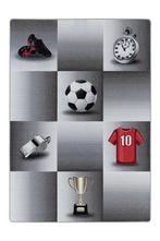 Kindervloerkleed | Play | Voetbal | Grijs | 120x170 cm, Verzenden, Nieuw